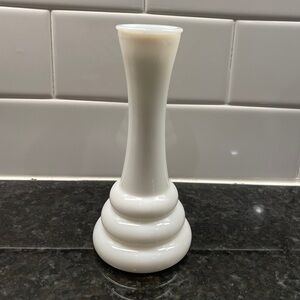 Milk glass bud vase